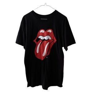 The Rolling Stones Sticky Fingers Black Band T Shirt Size XL Festival Y2K